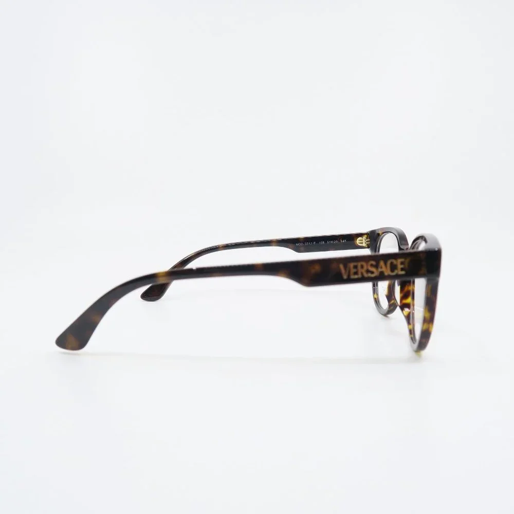 Versace VE 3317-F 108 51mm Brown Tortoise Asian Fit New Unisex Eyeglasses Frames - Picture 5 of 10